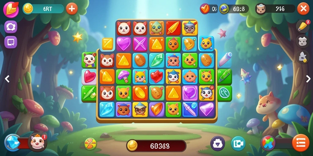 Tampilan gameplay 6RT yang menarik dan penuh warna.