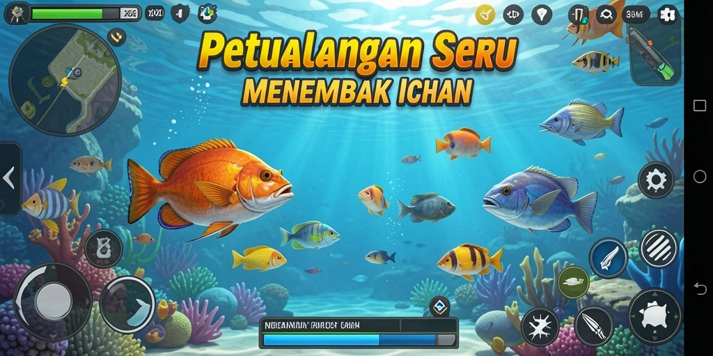 Tangkapan layar gameplay Tembak Ikan yang menegangkan di 7GAME.
