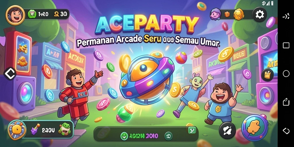 Screenshot gameplay utama ACEPARTY yang seru dan penuh aksi.