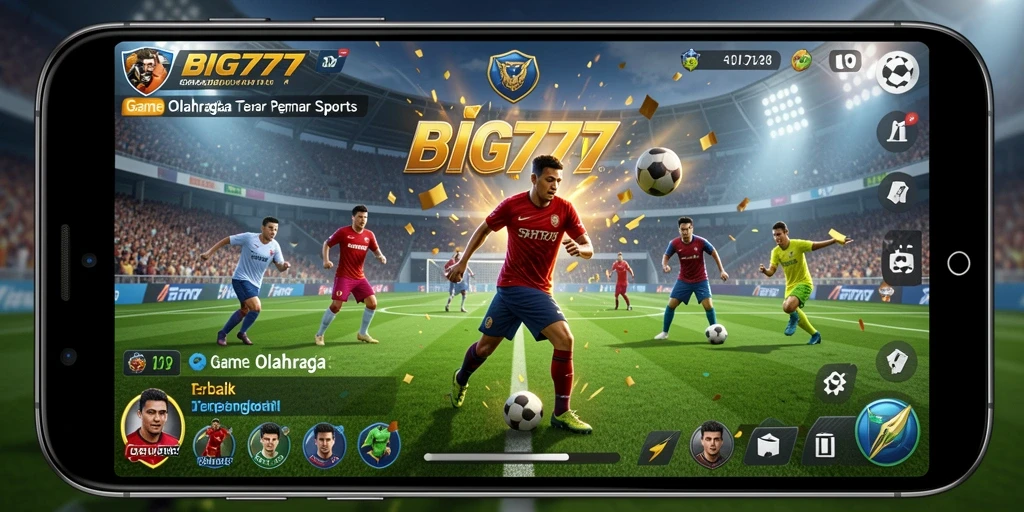 Tampilan gameplay seru dalam BIG777, penuh aksi dan olahraga.