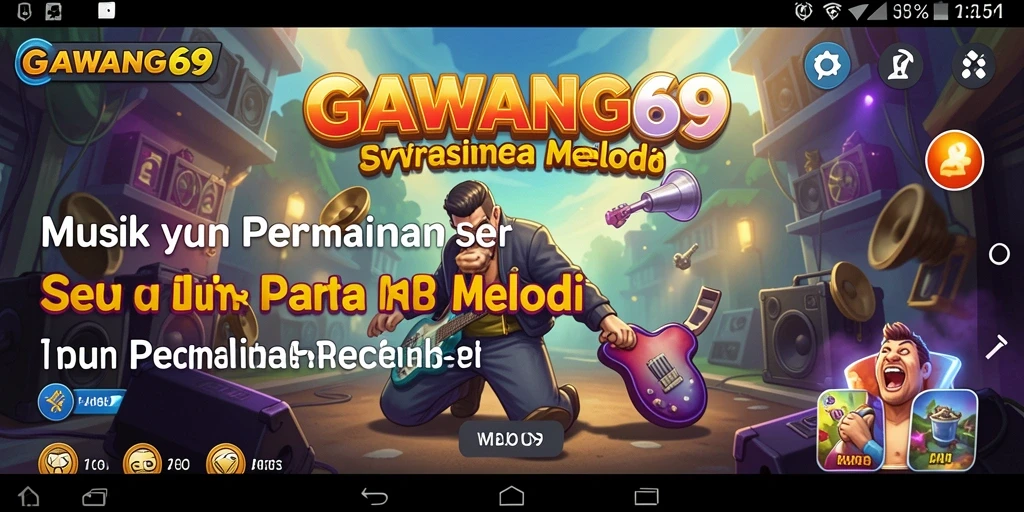 Screenshot GAWANG69 yang menampilkan gameplay menarik dengan berbagai lagu.
