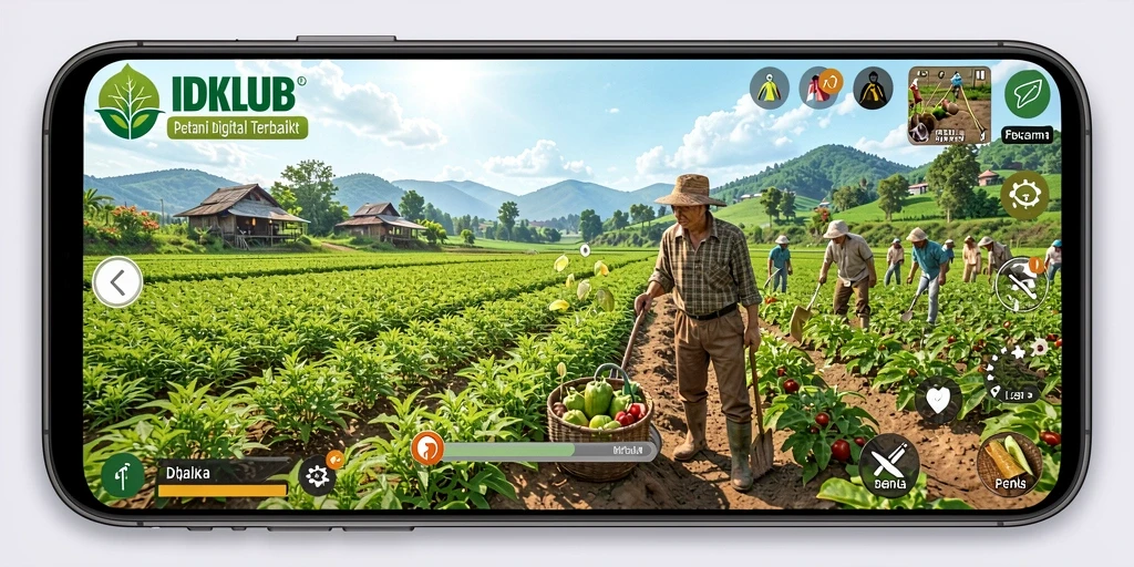 Tampilan gameplay <strong>IDKLUB</strong> yang seru dan interaktif dalam pertanian.