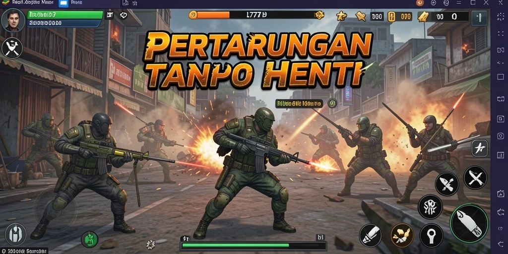 Screenshot L777 menampilkan aksi pertarungan yang mendebarkan dan karakter unik.