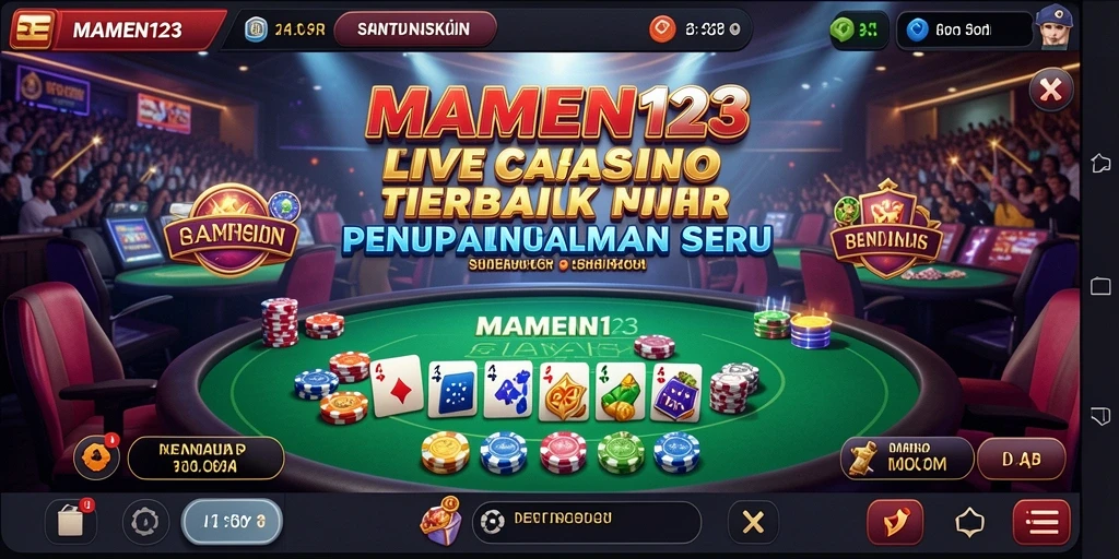 Tampilan gameplay Live Casino yang menarik dan interaktif di MAMEN123.