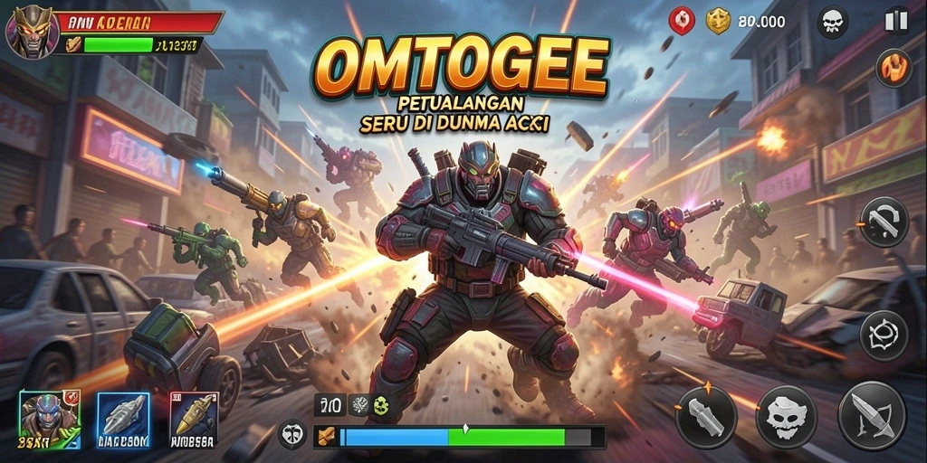 Tangkapan layar gameplay OMTOGEL dengan aksi seru dan karakter dinamis.