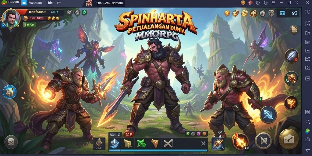 Tampilan gameplay SPINHARTA yang menakjubkan dan penuh aksi.